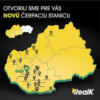 Nová čerpacia stanica RealK v Gáni